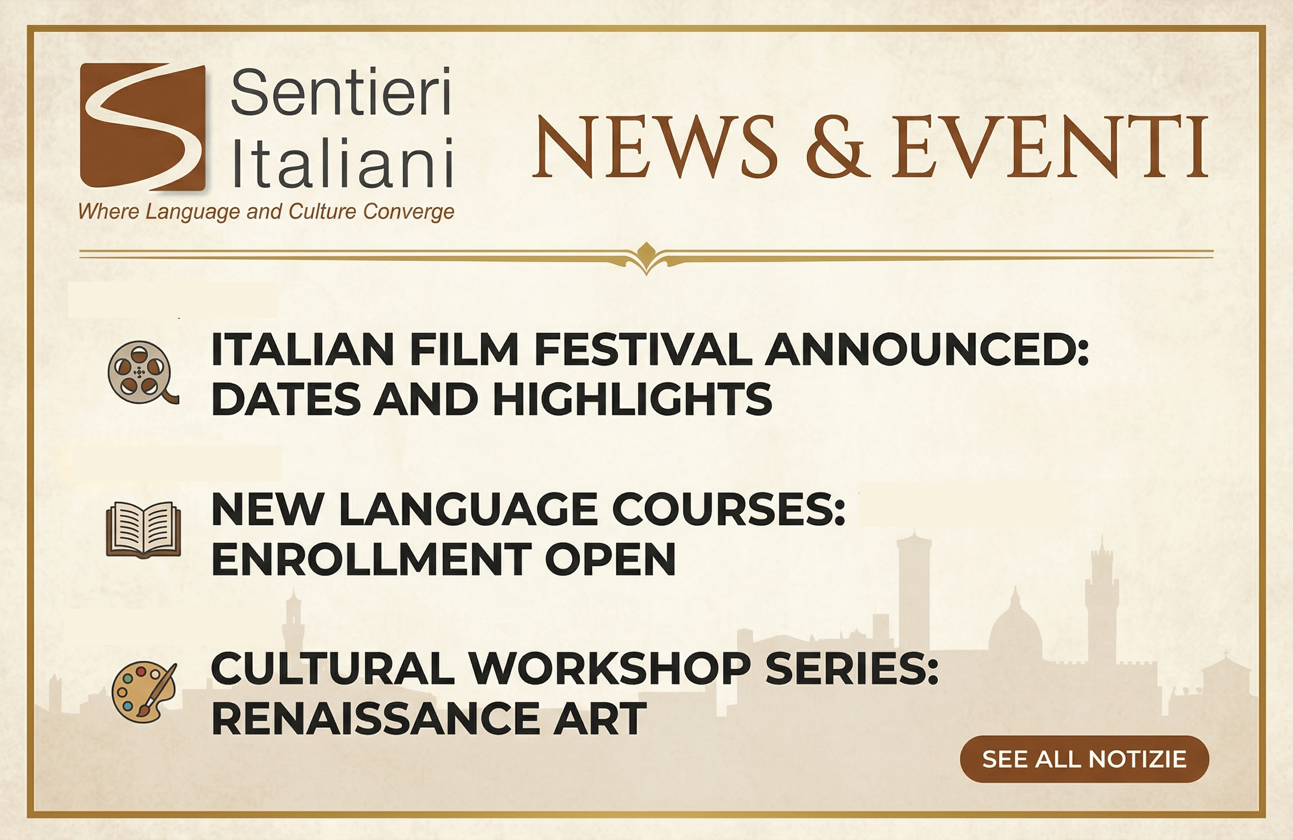 Sentieri Blog: News & Updates