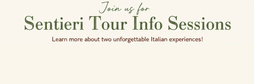 Sentieri Tour Info Sessions!